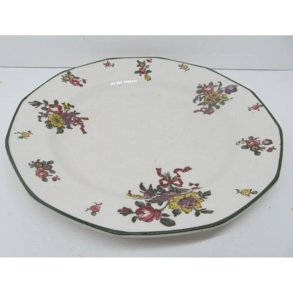 Royal Doulton Old Leeds Spray  Salad Plate  3 Luncheon Plates & 4  Bread Plates